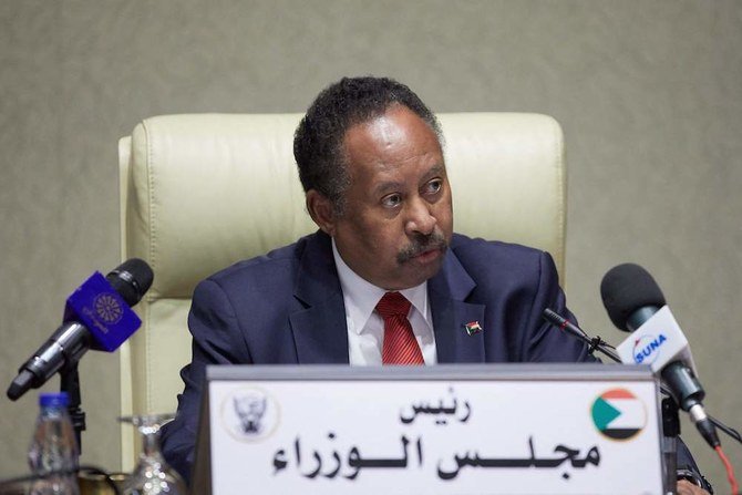 Prime Minister Abdalla Hamdok addressing a cabinet meeting on Tuesday after 