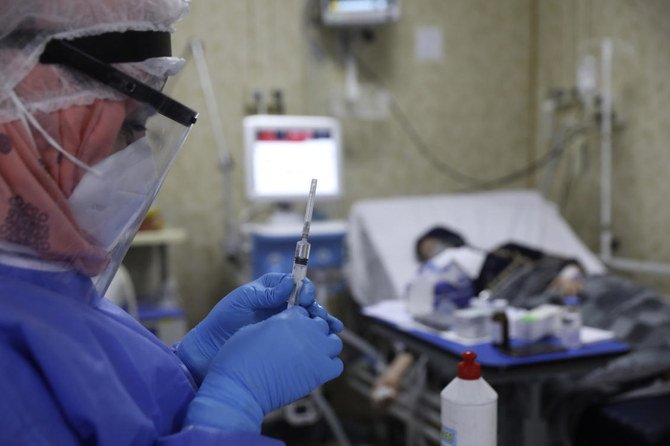 In recent weeks, daily new infections in Idlib have repeatedly shot past 1,500, believed to be an undercount because many infected people do not report to authorities. (AP)