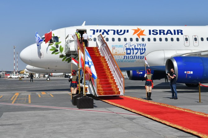Israel’s foreign minister Yair Lapid lands in Bahrain on Thursday, the first high-level visit to the Gulf state by a senior Israeli official. (Twitter: @yairlapid)