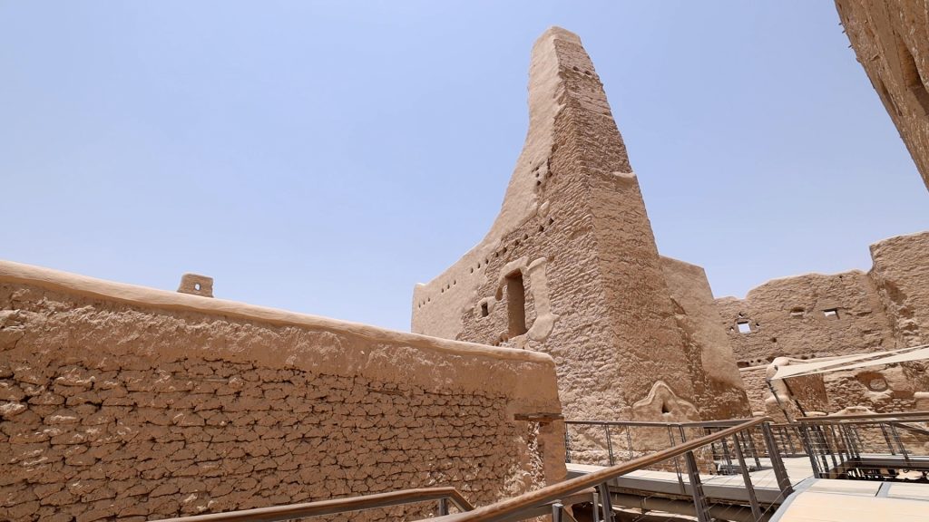 An Image taken of one of the narrow pathways of the 10,000 square meter Salwa Palace that contains 7 individual units.  (taken by Faisal AlDakheel) 