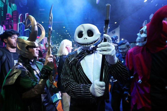 Cosplayers attend the Middle East Film & Comic Con on April 6, 2018, in Dubai. (AFP)