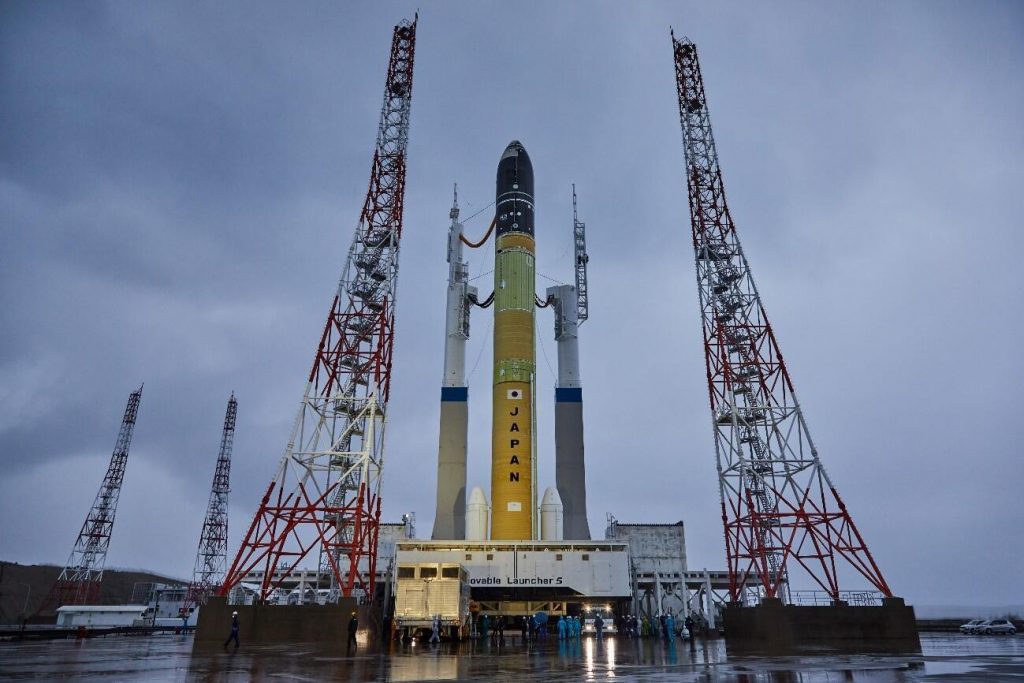 The H3 rocket at the Tanegashima Space Center in Kagoshima Prefecture. (JAXA)