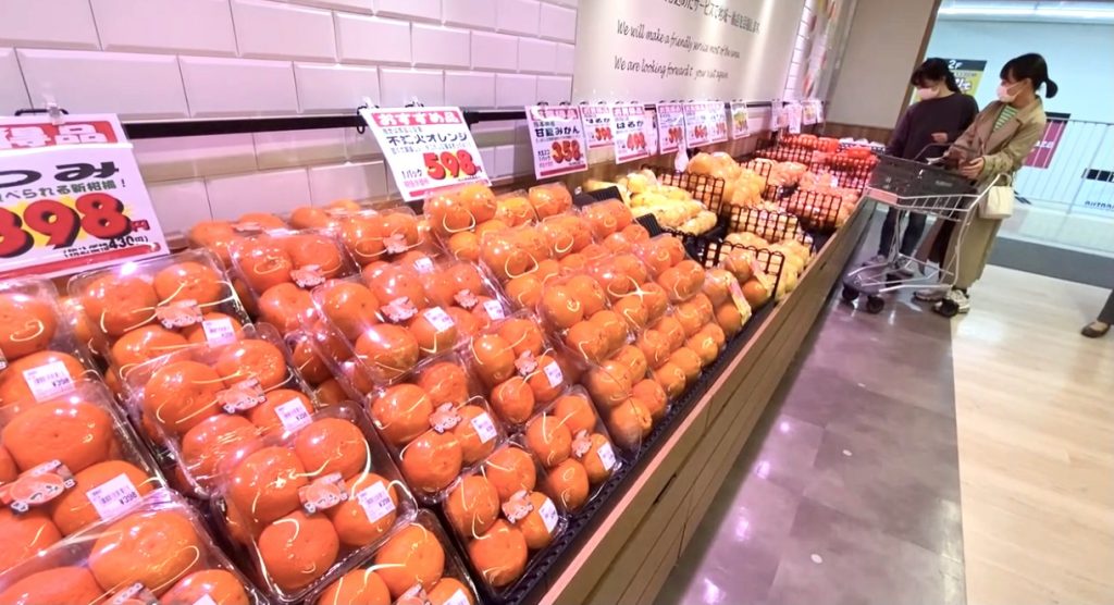 Japanese local fruits and vegetables produce sold at a super market in Tokyo (ANJ Photo) 