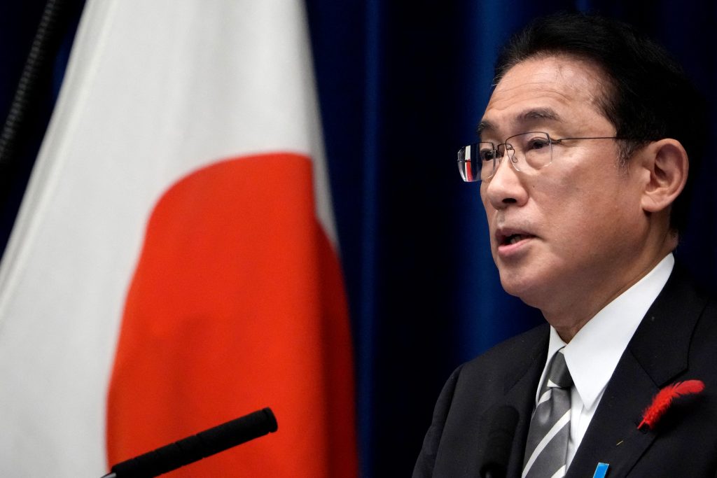 Kishida had expressed his willingness to consider Japan's acquisition of capabilities to attack enemy bases in order to effectively prevent missile attacks. (AFP)