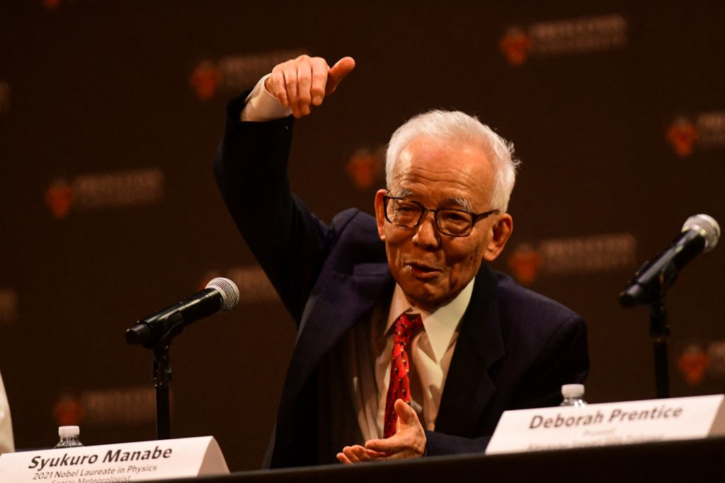 Manabe said that he enjoys Chinese, Japanese and other cuisine Nobuko cooks and that he could focus on his research without worrying about child-raising. (AFP)