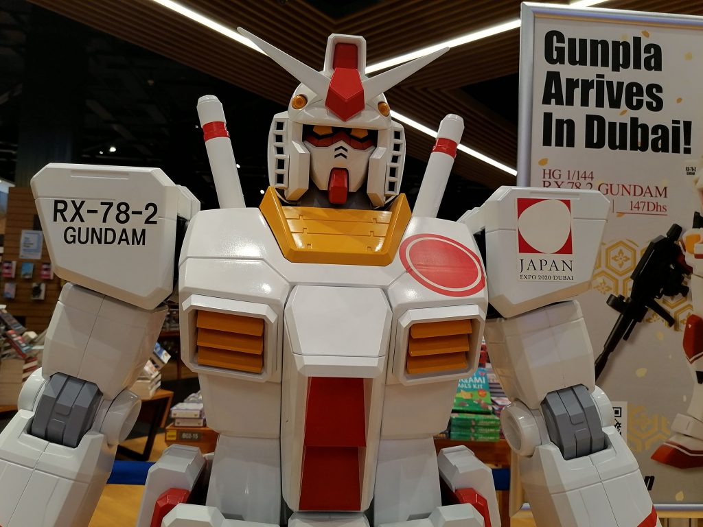 The one of kind Gundam statue was featured on the first day of Dubai Expo 2020 at the Japanese pavilion.