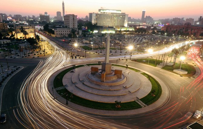 A general view shows Tahrir Square, after its renovation, following the outbreak of the coronavirus disease (COVID-19), in Cairo, Egypt. (Reuters)