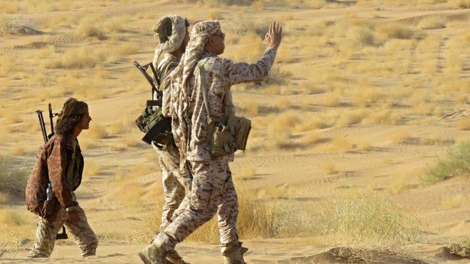 Members of the Yemeni army in Marib. (AFP/File Photo)