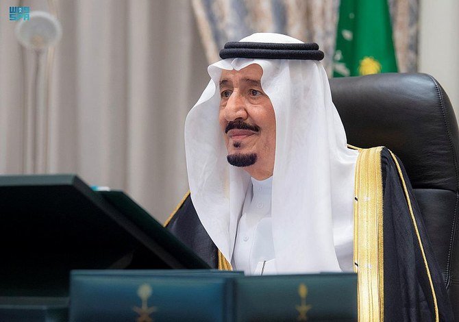 Saudi Arabia’s Council of Ministers held its weekly meeting, chaired virtually by King Salman from NEOM. (SPA)