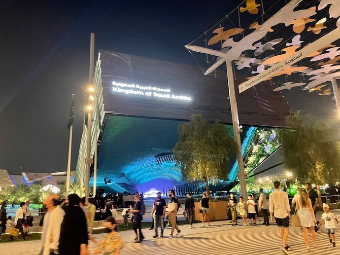 Saudi Ambassador to the UAE Turki bin Abdullah Al-Dakhil welcomed delegations and visitors to the pavilion on the first day of what he described as a “historical” event. (AN Photo/Farah Heiba)