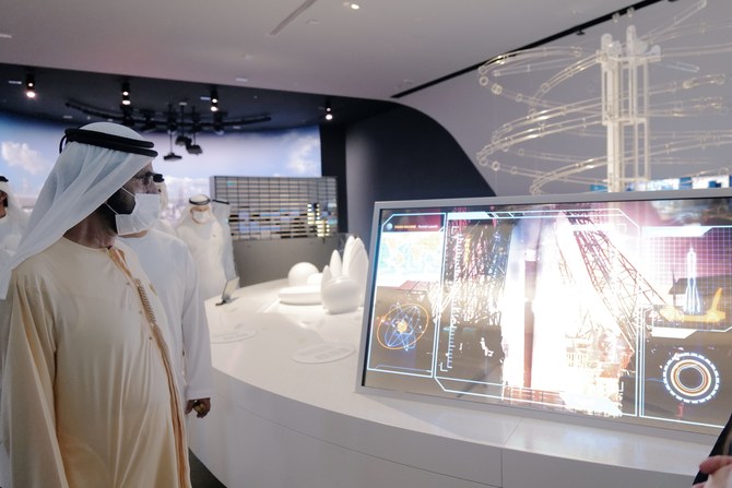 The Dubai Ruler spent several hours visiting various pavilions on the site. (Dubai Media Office)