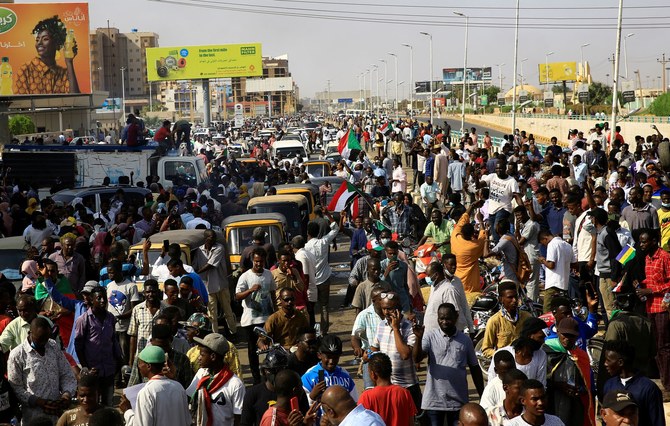 Demonstrators protest against the prospect of military rule in Khartoum, Sudan, Oct. 21, 2021. (Reuters)