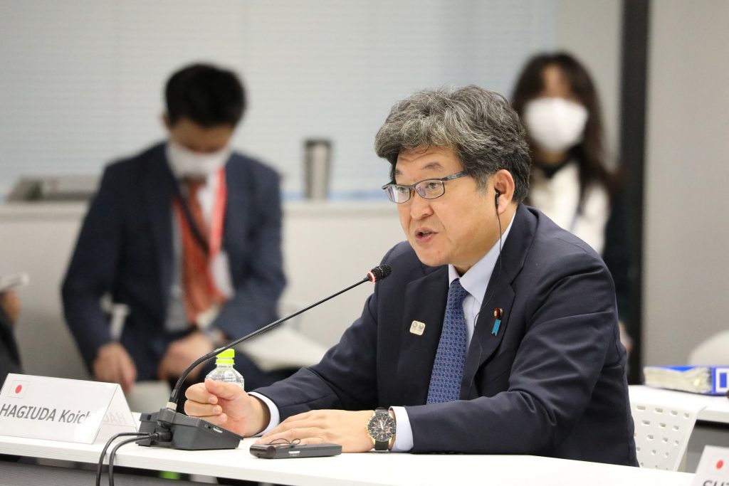 Hagiuda demanded that the United States abolish its additional tariffs on steel and aluminum products from Japan. (AFP)