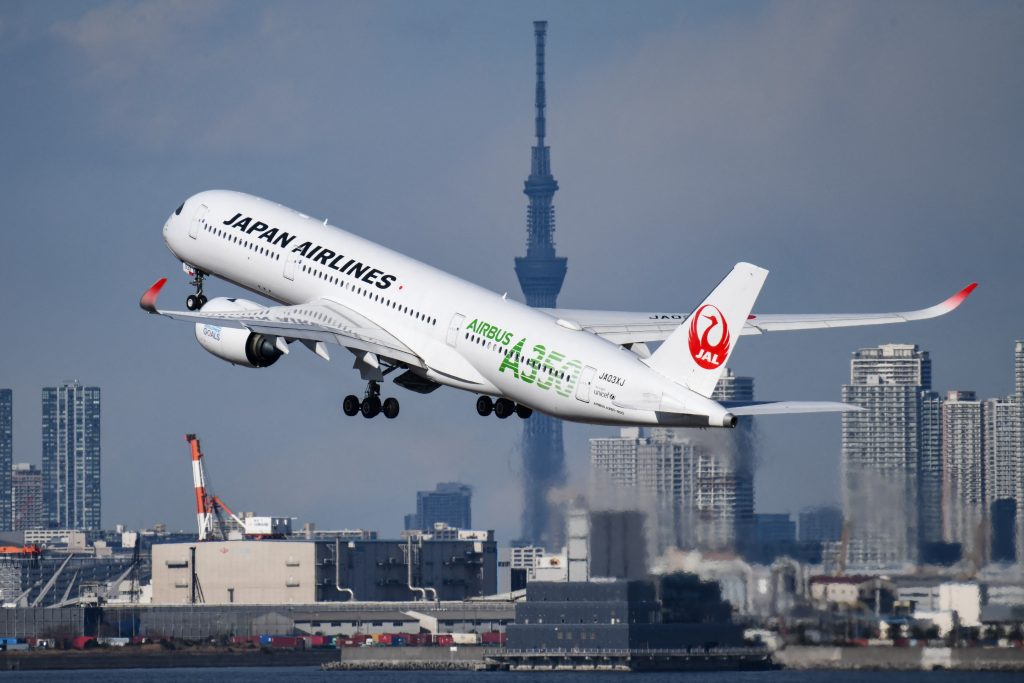 JAL posted a first-half loss before interest and tax of 151.8 billion yen ($1.34 billion). (AFP)