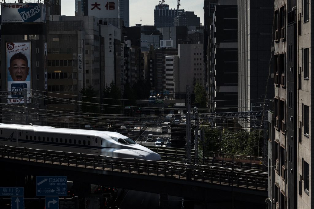 The suspect started a fire as the Kyushu Shinkansen “bullet” train was traveling from the Kumamoto station to the Shin-Yatsushiro station in southern Japan. (AFP)