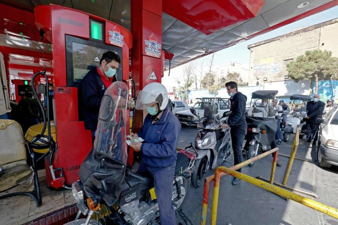 President Ebrahim Raisi accused the perpetrators behind the cyberattack, which interrupted the distribution of fuel at service stations, of trying to turn Iran’s people against the leadership of the Islamic republic. (AFP)