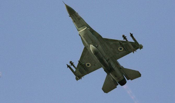 An Israeli F-16 warplane takes off to a mission in Lebanon from an air force base in northern Israel. (AP file photo)