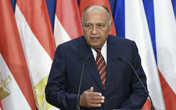Egyptian Foreign Minister Sameh Shoukry has flown to Washington to hold talks with US counterparts. (File/AFP)