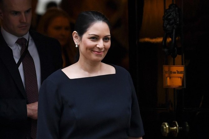 Britain's Home Secretary Priti Patel leaves Downing Street after attending a cabinet meeting in central London on October 27, 2021. (File/AFP)
