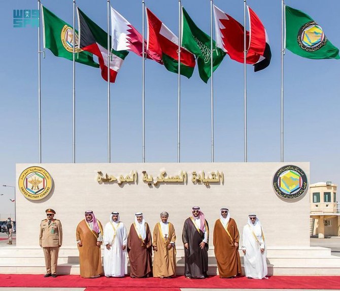 Saudi Arabia’s Deputy Defense Minister Prince Khalid bin Salman inaugurates the headquarters of the GCC Unified Military Command. (SPA)