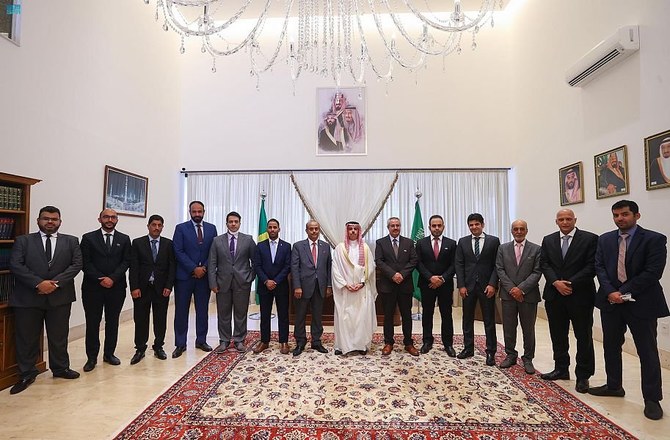 During the inauguration of the new building, the foreign minister met with the embassy’s employees, extending his thanks and praise to them for the diplomatic work they do to represent the Kingdom. (SPA)