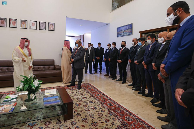 During the inauguration of the new building, the foreign minister met with the embassy’s employees, extending his thanks and praise to them for the diplomatic work they do to represent the Kingdom. (SPA)
