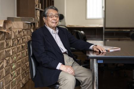 This photo taken on October 7, 2021 shows Kosaku Maeda, a historian and director of the Japan Institute for the Studies of Cultures of Afghanistan, posing at the Tokyo University of the Arts in Tokyo. (AFP)