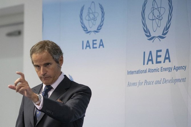 Rafael Grossi’s latest comments come as diplomats prepare for international talks in Vienna to restart later this month on the restoration of the 2015 Iran nuclear deal. (File/AFP)