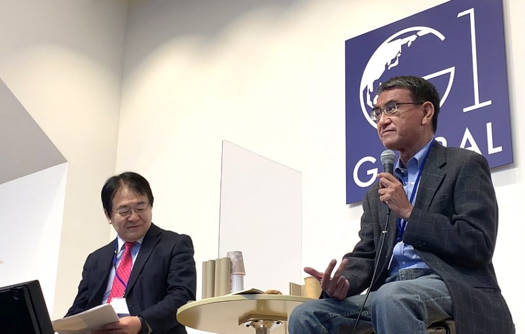 Kono, who was also in charge of Japan’s vaccine program noted that Japan was performing well in terms of vaccination, but he said that Japan needs to change to effect real progress in the country. (ANJ Photo)
