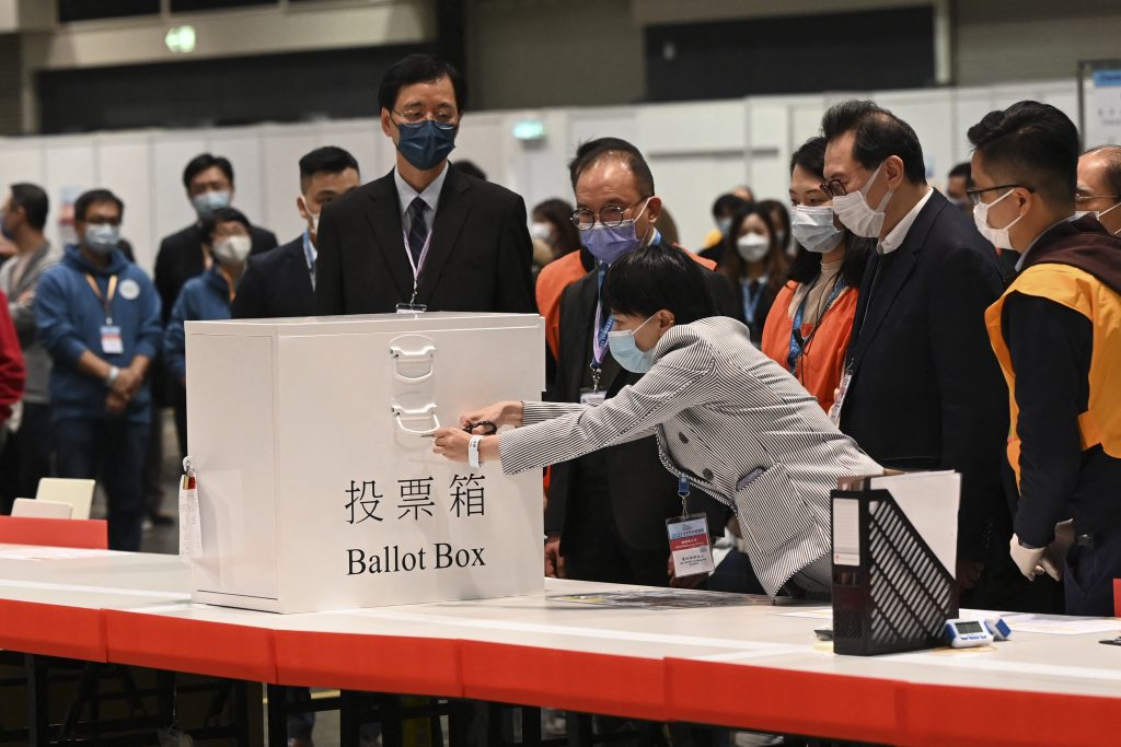 The recent elections held there “represent a major setback for the high degree of autonomy in Hong Kong, over which the international community has expressed over strong concerns.” (AFP)