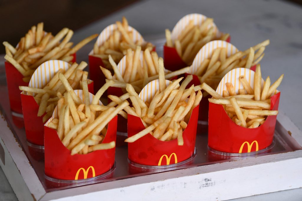 The potatoes used for the french fries are imported from North America, it said. (AFP)