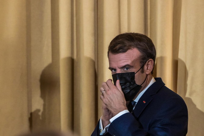 French President Emmanuel Macron at the Elysee Palace in Paris, France, December 1, 2021. (File/Reuters)