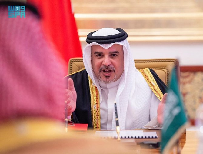 Saudi Crown Prince Mohammed bin Salman and his Bahraini counterpart Prince Salman bin Hamad head the 2nd Saudi-Bahraini Coordination Council in Manama. (SPA)