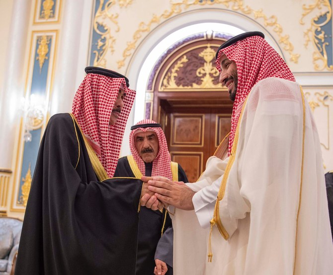 Crown Prince Mohammed bin Salman met with Kuwaiti Emir Sheikh Nawaf Al-Ahmad Al-Jaber Al-Sabah. (SPA)