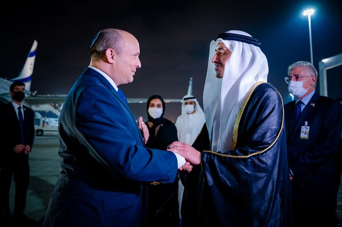 Prime Minister of Israel, Naftali Bennett, arrived in the UAE on Sunday on an official visit. (WAM)