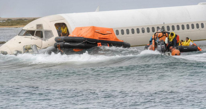 The training included a two-hour scenario of a full rescue and evacuation operation on an MD-90 aircraft carrying 150 passengers. (Supplied)