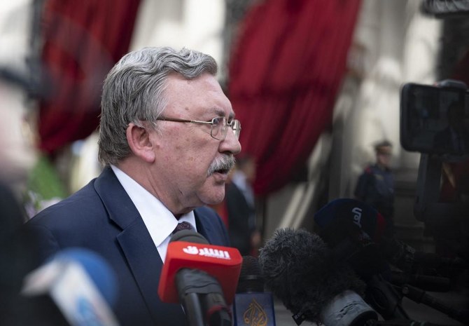 Mikhail Ulyanov, Russia’s top envoy to the talks, said that negotiators do not want to waste time aiming for a speedy restoration of the 2015 nuclear deal. (AFP)