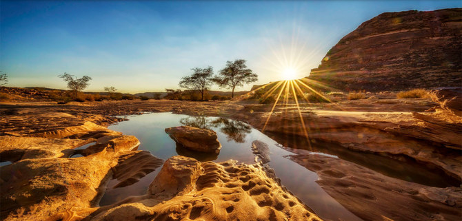 The AlUla valley is a landscape of striking contrasts. (AN photo)