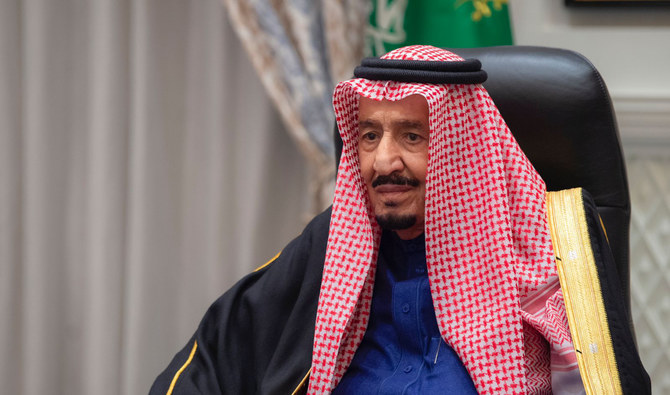 King Salman delivered his annual speech before the Saudi Shoura Council virtually on Wednesday. (SPA)