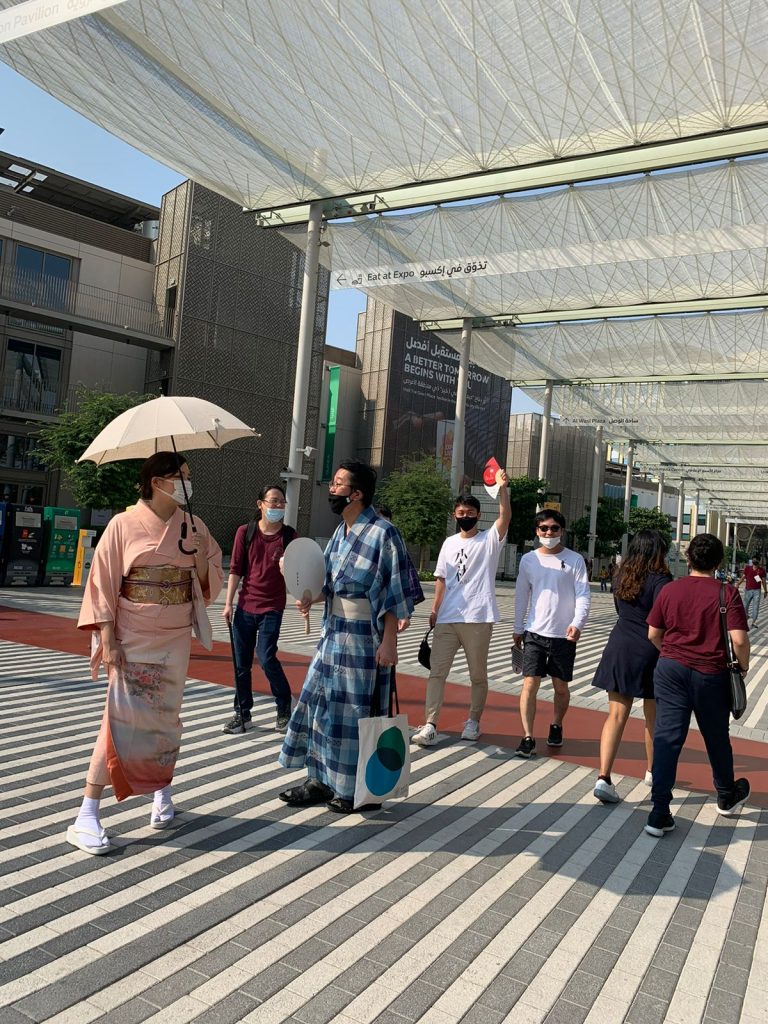 Visitors at the Japan Pavilion on Japan Day at Dubai Expo 2020. (ANJ Photo)