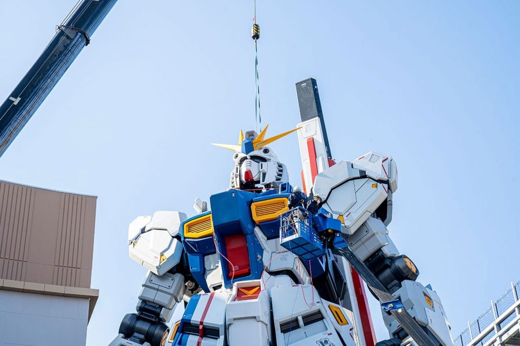 This Gundam is not yet complete but will be on track to open to the public in April 2022.
