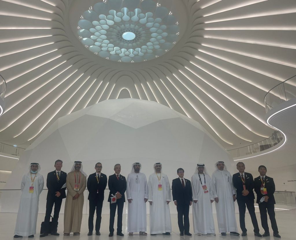 Ambassador Isomata visited the UAE Pavilion on Japan Day at Dubai Expo 2020. (ANJ Photo)