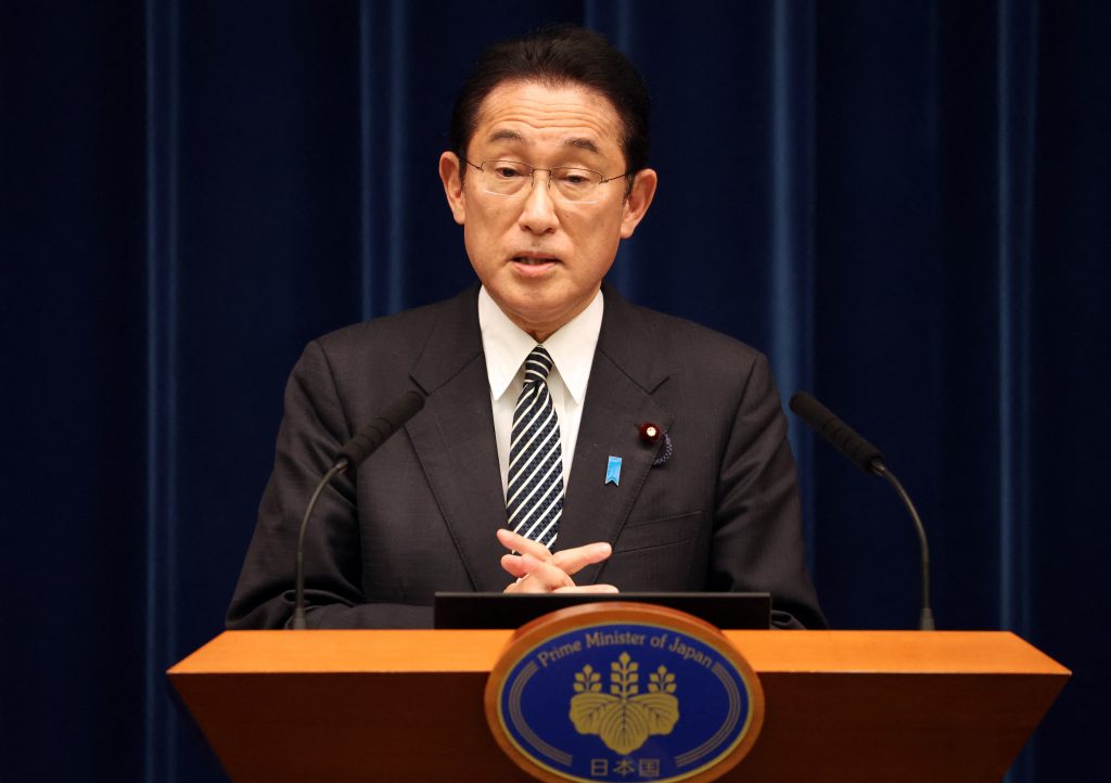 Kishida thus signaled his resolve to secure a victory for his Liberal Democratic Party in the election for the House of Councillors, the upper chamber of the Diet, Japan's parliament, in summer. (AFP)