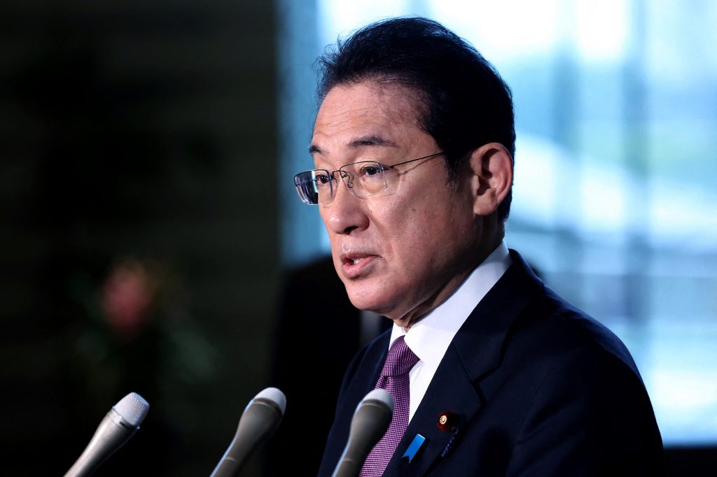 Japan's Prime Minister Fumio Kishida answers questions at the prime minister's office in Tokyo. (AFP)