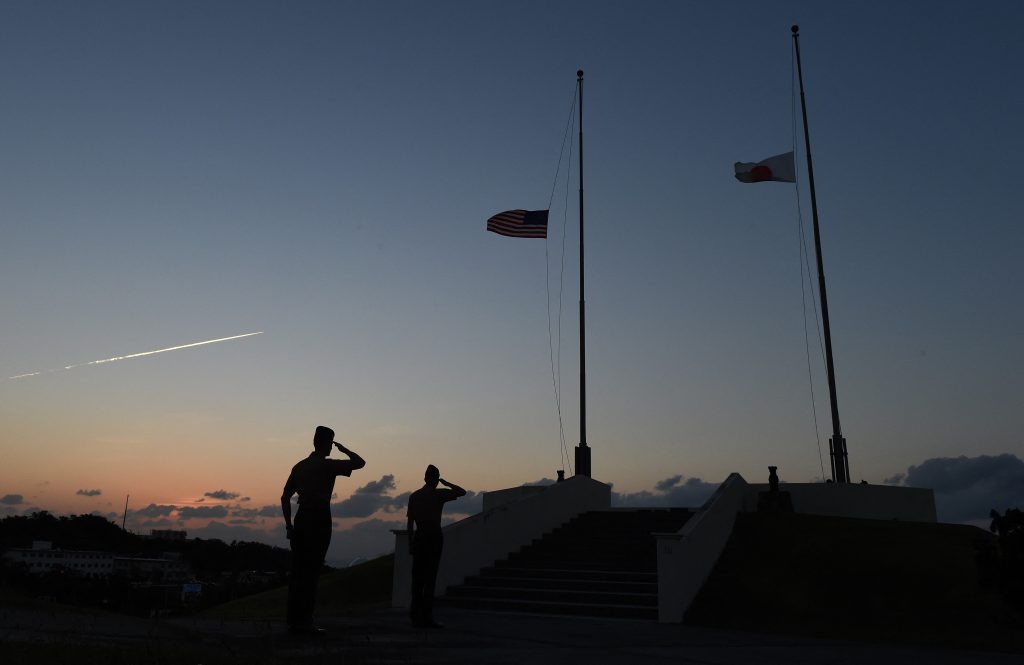 Many people related to the US military's Camp Hansen in the southernmost Japan prefecture of Okinawa and the Iwakuni base in Yamaguchi Prefecture, western Japan, have tested positive for the coronavirus. (AFP)