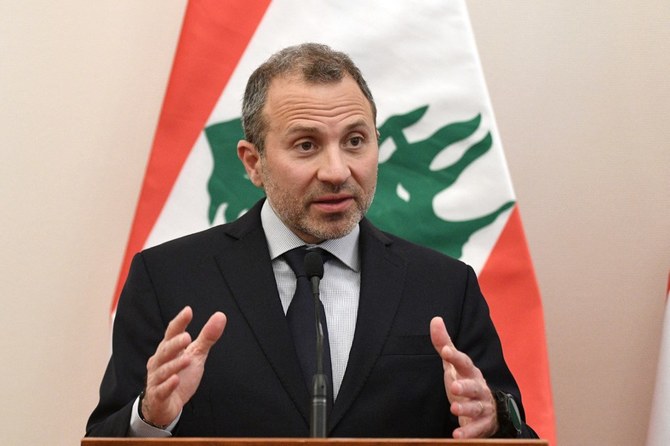 The televised speech by Gebran Bassil, who heads the Free Patriotic Movement, signaled an unprecedented level of frustration with Hezbollah. (File/AFP)