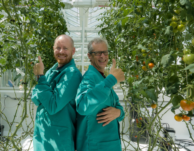 Ryan Lefers (left) and Mark Tester co-founded the Red Sea Farms, one of Saudi Arabia’s most promising startups. (Supplied)