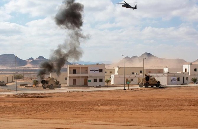 The Royal Saudi Land Forces conclude the Tabuk 5 joint exercise with the Egyptian Armed Forces in the northwestern region. (SPA)