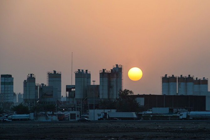 A partial view of Abu Dhabi’s Musaffah industrial district, the area that came under Houthi aerial attack, taken on Jan. 17. (AFP)