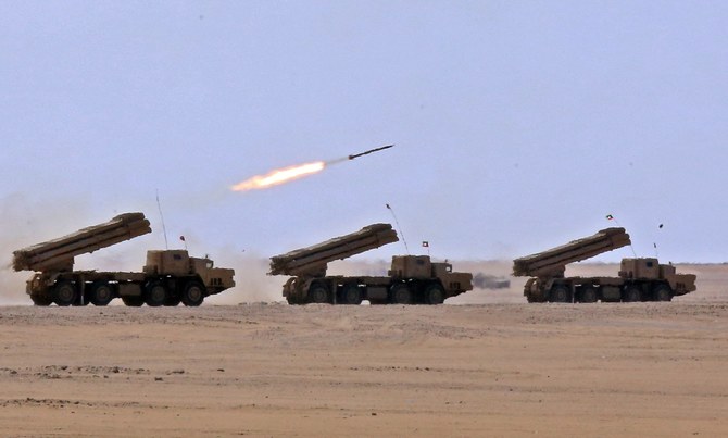 The UAE’s defense ministry said earlier that it had shot down two Houthi missiles targeting the country on Monday. (File/AFP)